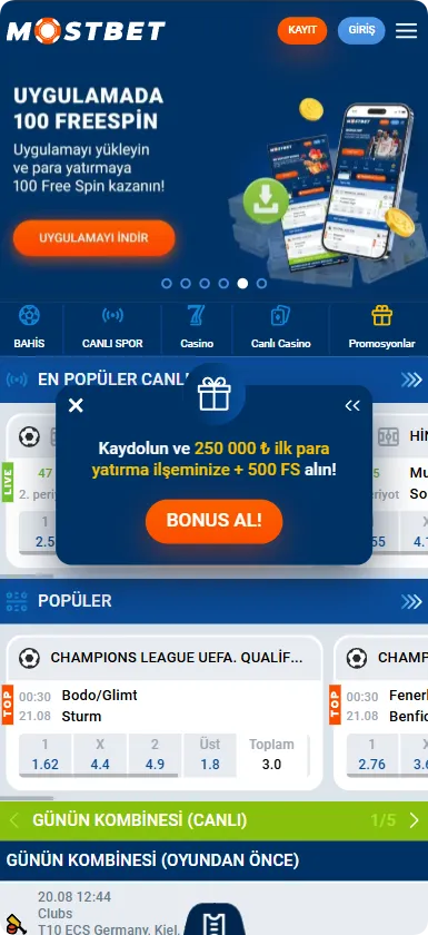 Mostbet Platform Ana Sayfası