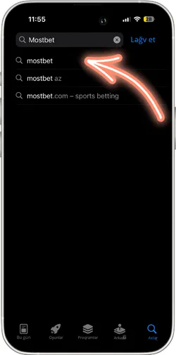 Axtarış sahəsinə Mostbet yazın
