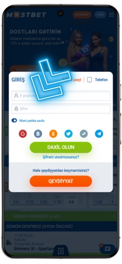 Mostbet tətbiqi daxil olma