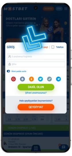 Mostbet tətbiqi daxil olma