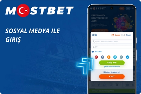 Sosyal Medya aracılığıyla Mostbet girişi
