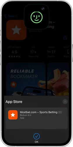 Confirmez avec Face ID, Touch ID ou mot de passe